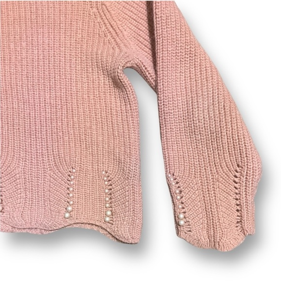 Woman’s Knit Beaded Crewneck Cropped Sweater Size Small‎ - Picture 4 of 6